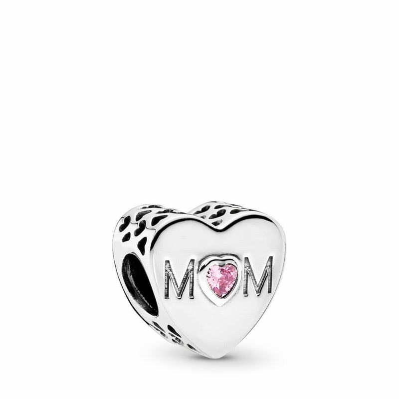 Pandora Mother Heart Charm - Sterling Silver/Cubic Zirconia - Canada | JR4111XN